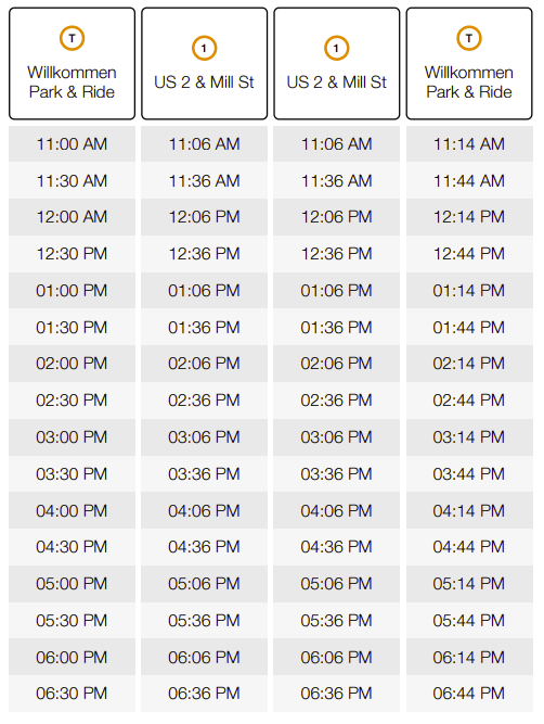 Route 32 Shuttle Schedule